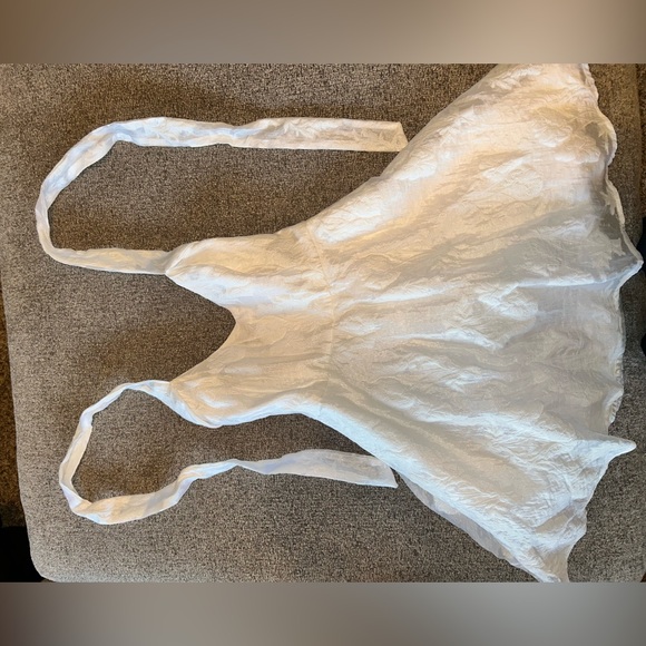 Lulus Bonni Floral Jacquard Halter Women’s Mini Dress -White/ XS - Picture 7 of 15